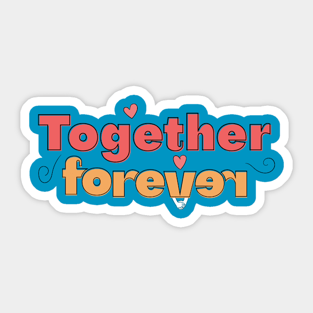 Tie dye together forever Sticker by Ibra-design